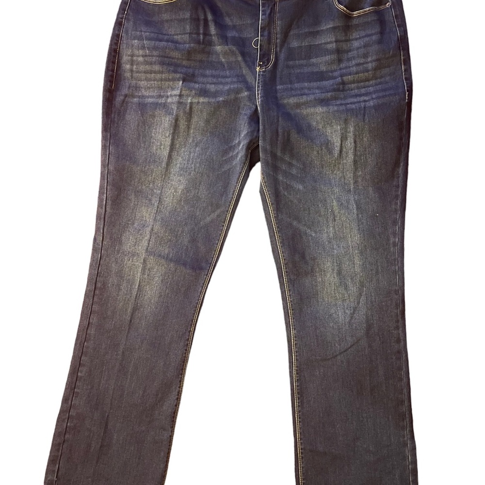 Legendary by Ashley Stewart, dark blue jeans, size 24 tall.